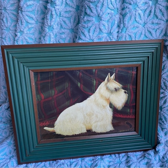 Vintage Paul Stagg Set of 2 framed prints of Scottish Terrier dog & Westie dog - Picture 3 of 8